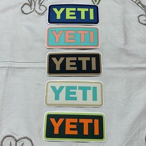 Yeti brand new multi colored stickers